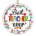 Shop For Best Teacher Ever Christmas Ornament