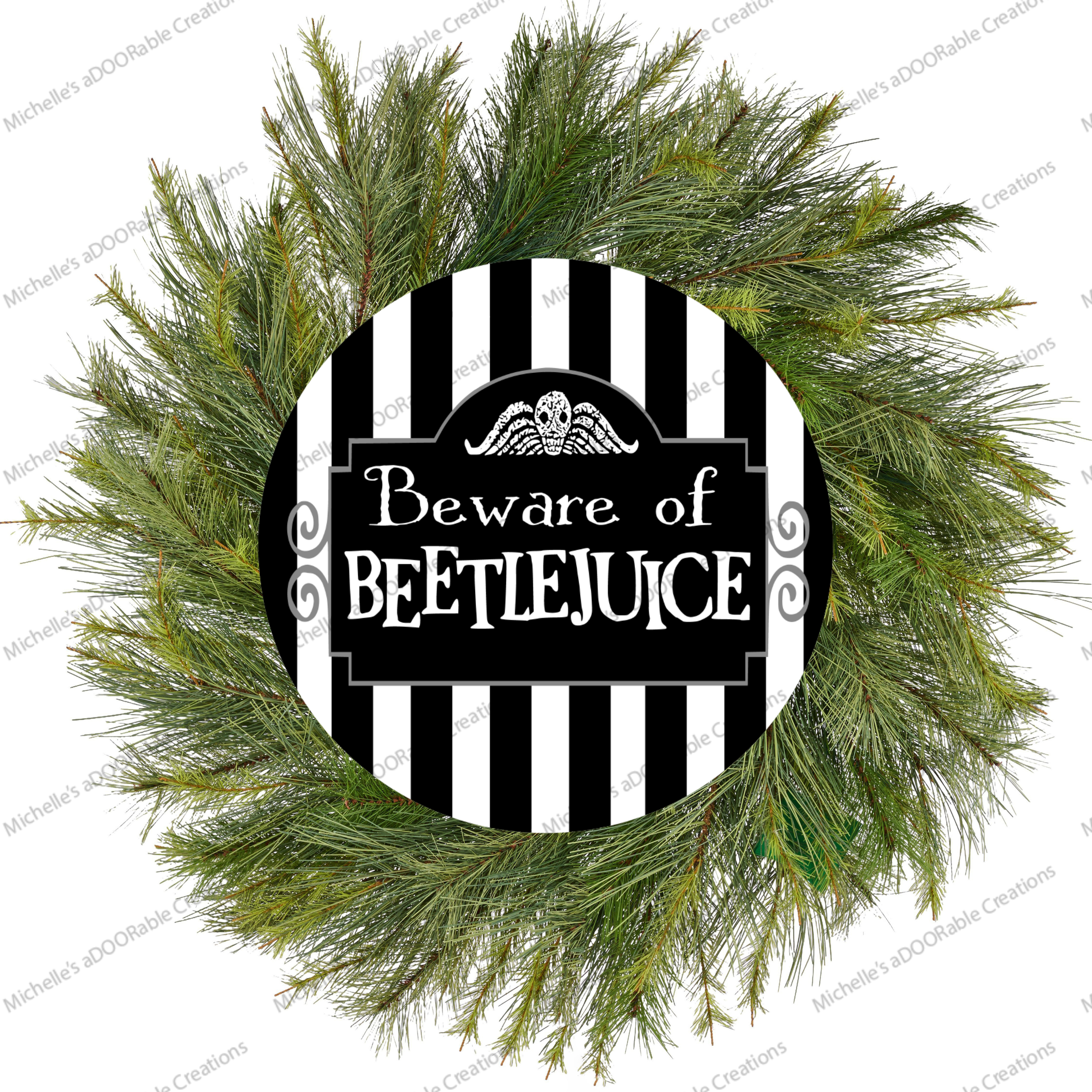 Shop For Beware of Beetle Juice Halloween Sign