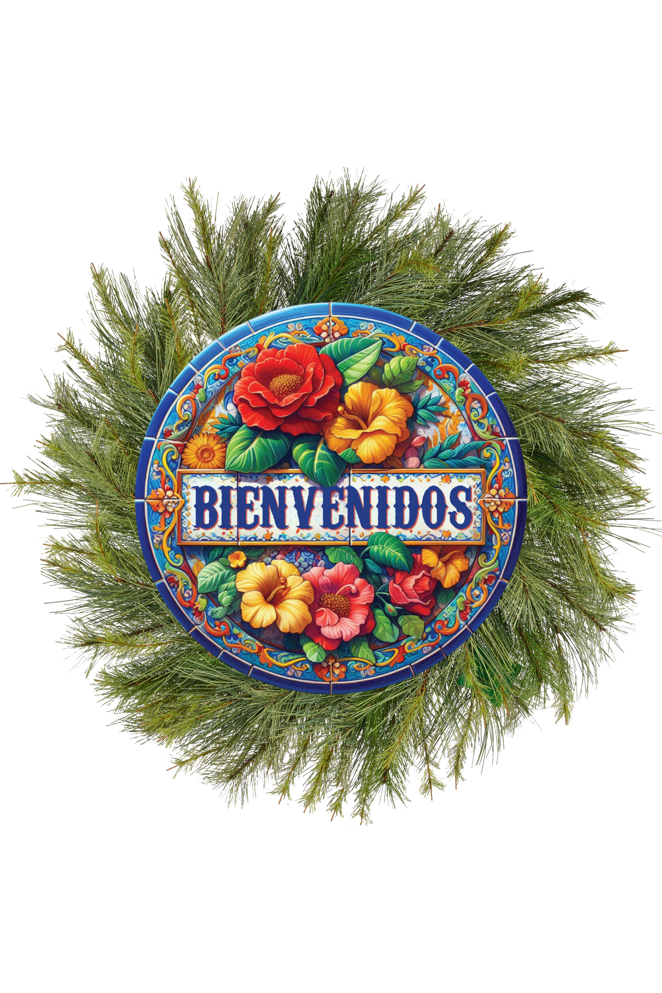 Shop For Bienvenidos Floral Waterproof Sign