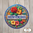 Shop For Bienvenidos Floral Waterproof Sign