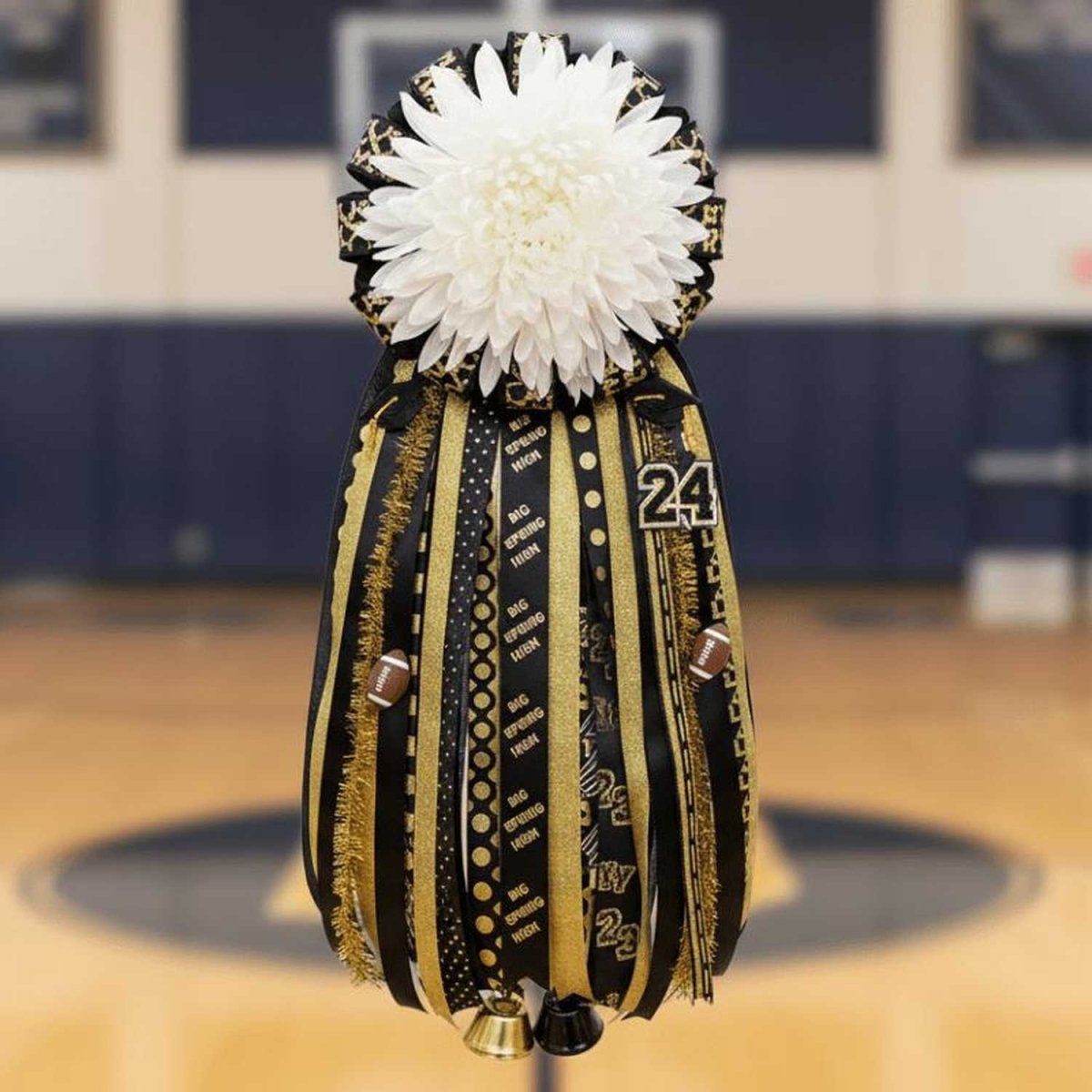 Shop For Big Springs Homecoming Ribbon: (Black/Gold), Size 9