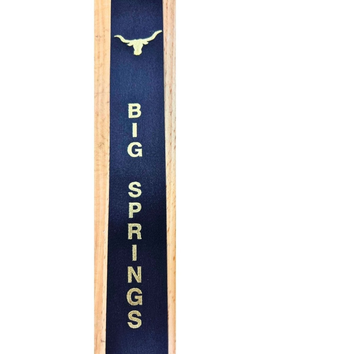 Shop For Big Springs Steers Homecoming Ribbon: (Black/Gold), Size 9