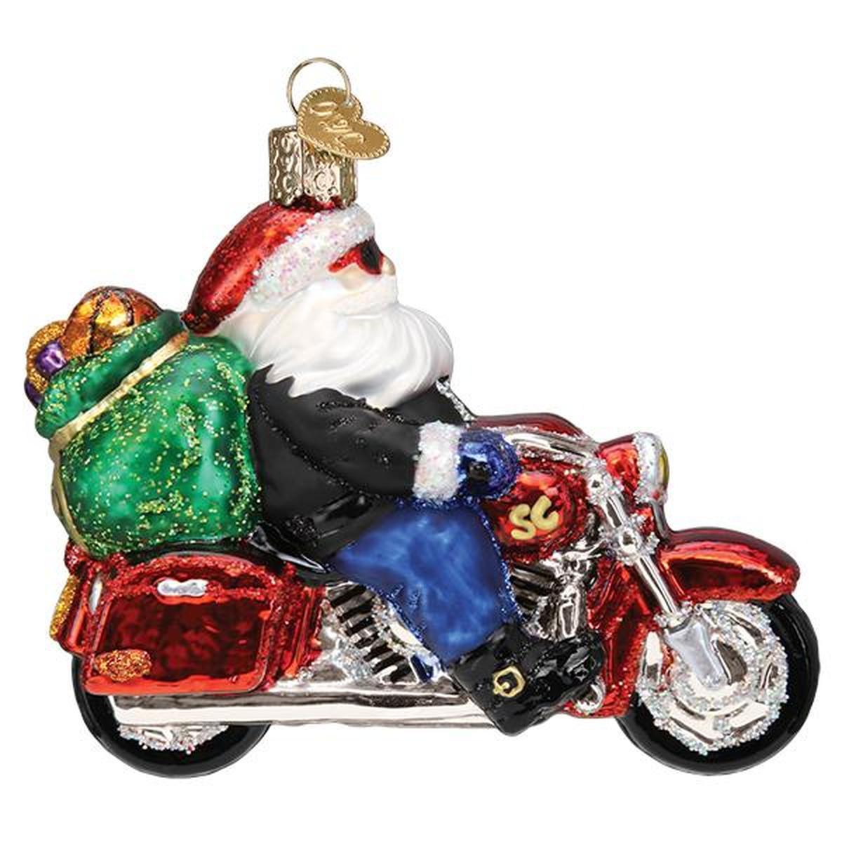 Shop For Biker Santa Ornament