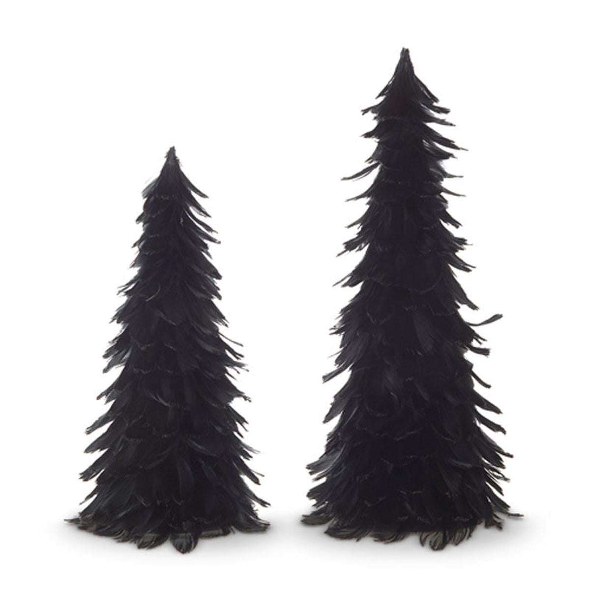 Shop For Black Feather Trees, Set of 2