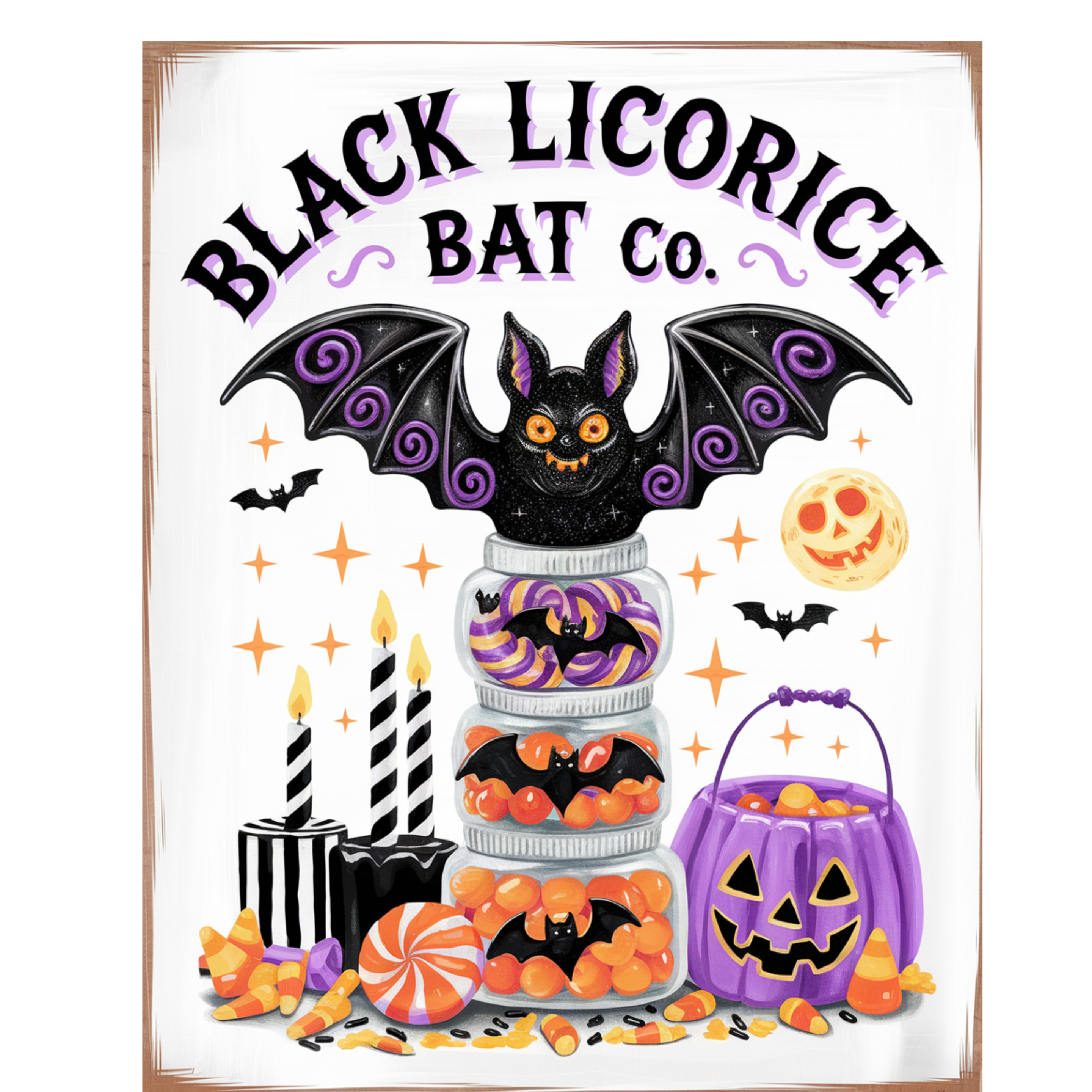 Shop For Black Licorice Bat Co Halloween Sign