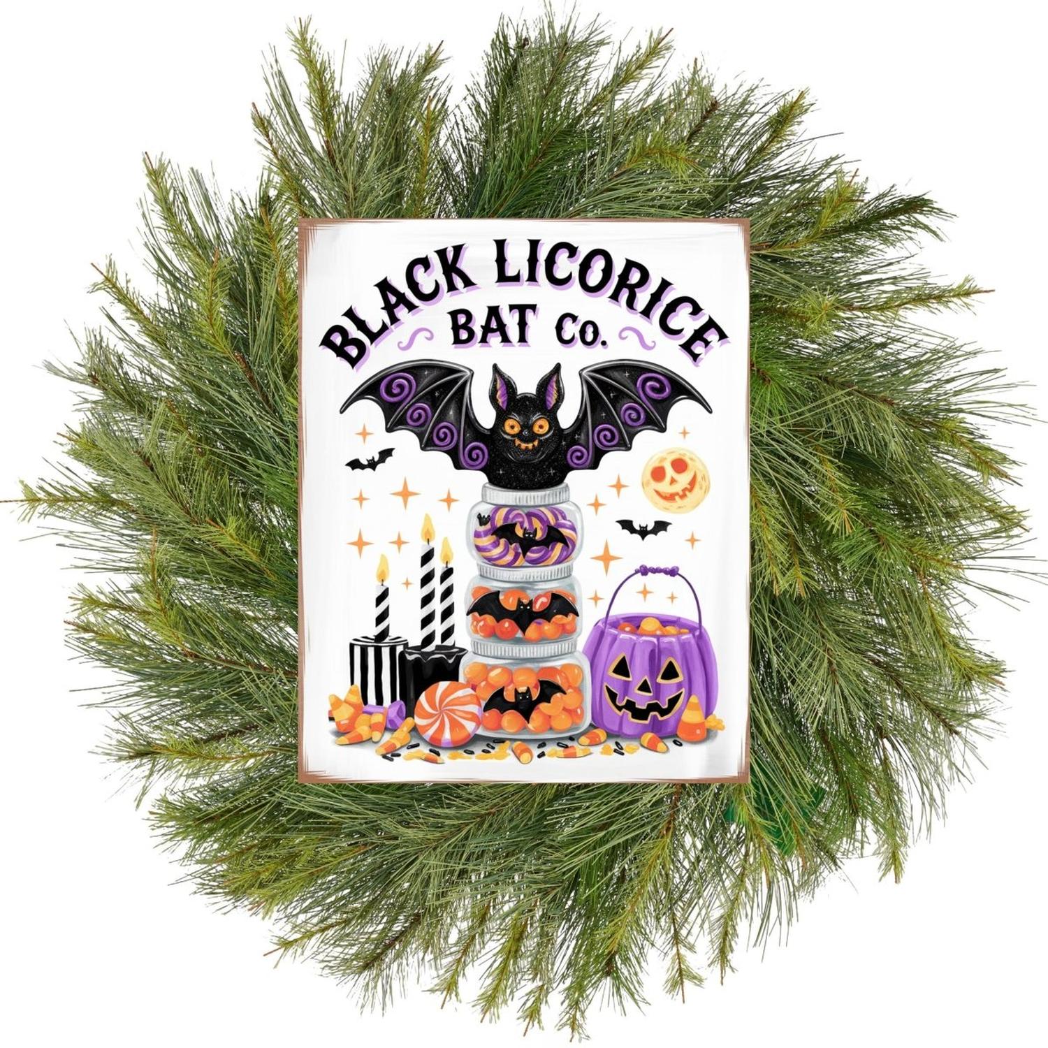 Shop For Black Licorice Bat Co Halloween Sign