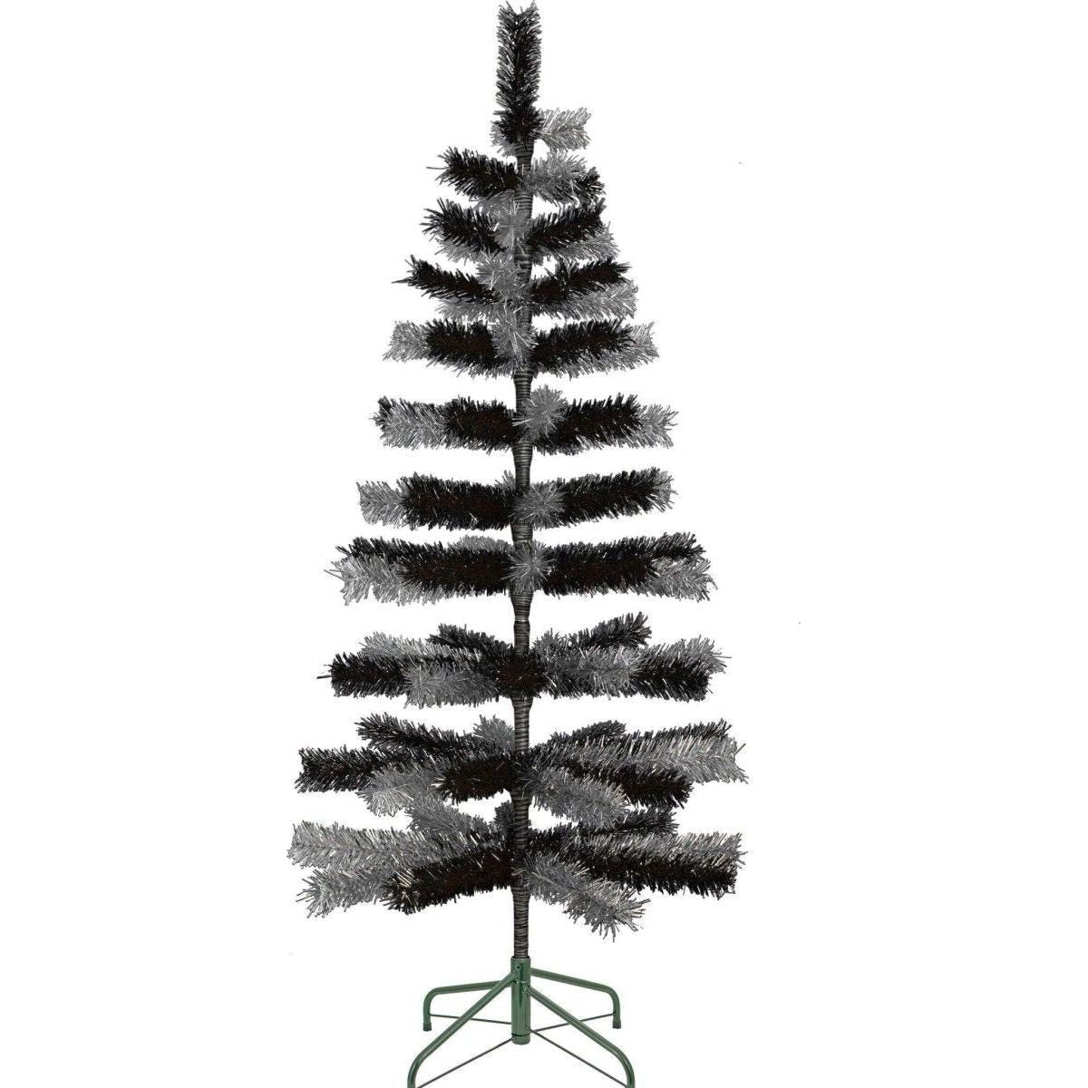 Shop For Black & Silver Mixed Tinsel Tree