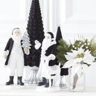 Shop For Black Velvet Resin Santa's (Set of 2)