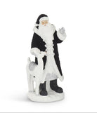 Shop For Black Velvet Resin Santa's (Set of 2)