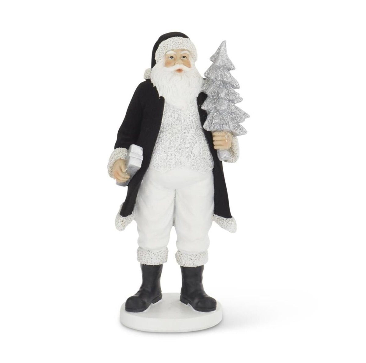 Shop For Black Velvet Resin Santa's (Set of 2)