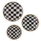 Shop For Black & White Check Enameled Wood Nesting Bowls (Set of 3)
