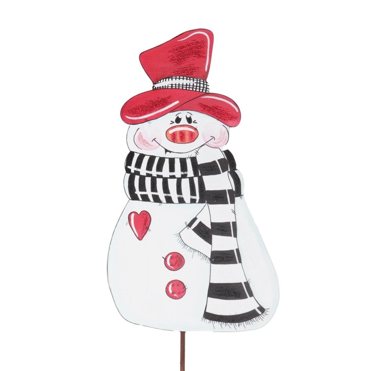 Shop For Black & White Scarf Snowman (Stake/Hanger/Easel)