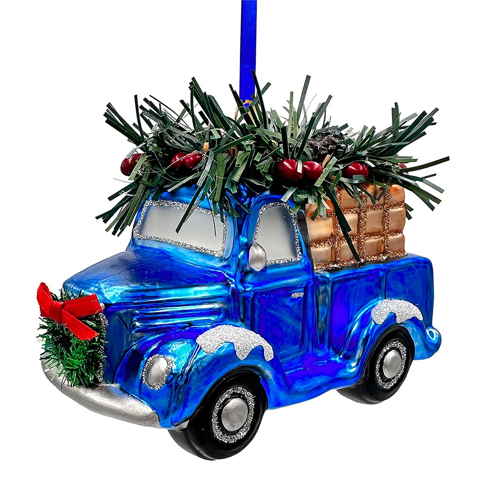 Shop For Blue Christmas Ornament Bundle (Set of 4)