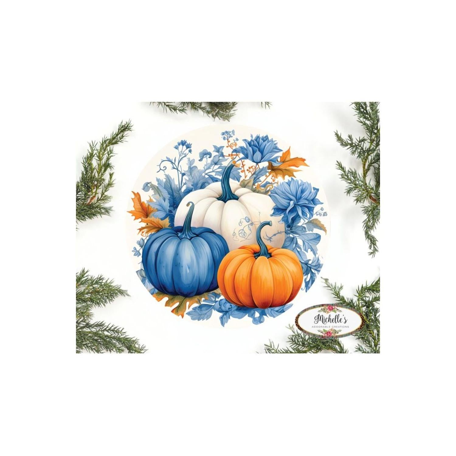 Shop For Blue Pumpkin Fall Foliage Sign