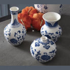 Shop For Blue & White Chinoiserie Mini Bud Vases (Set of 3)