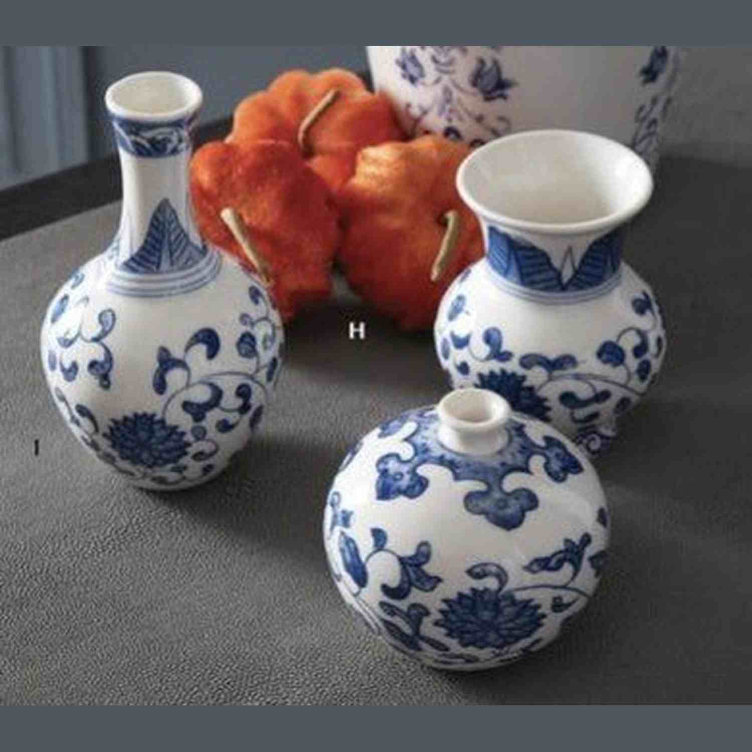 Shop For Blue & White Chinoiserie Mini Bud Vases (Set of 3)