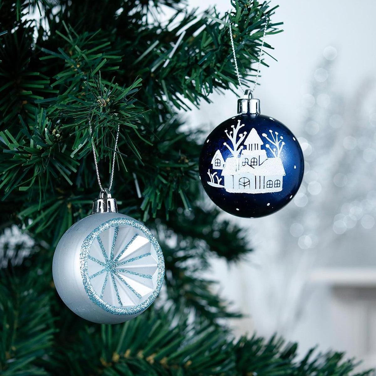 Shop For Blue Winter Christmas Ornament Bundle (Set of 9)