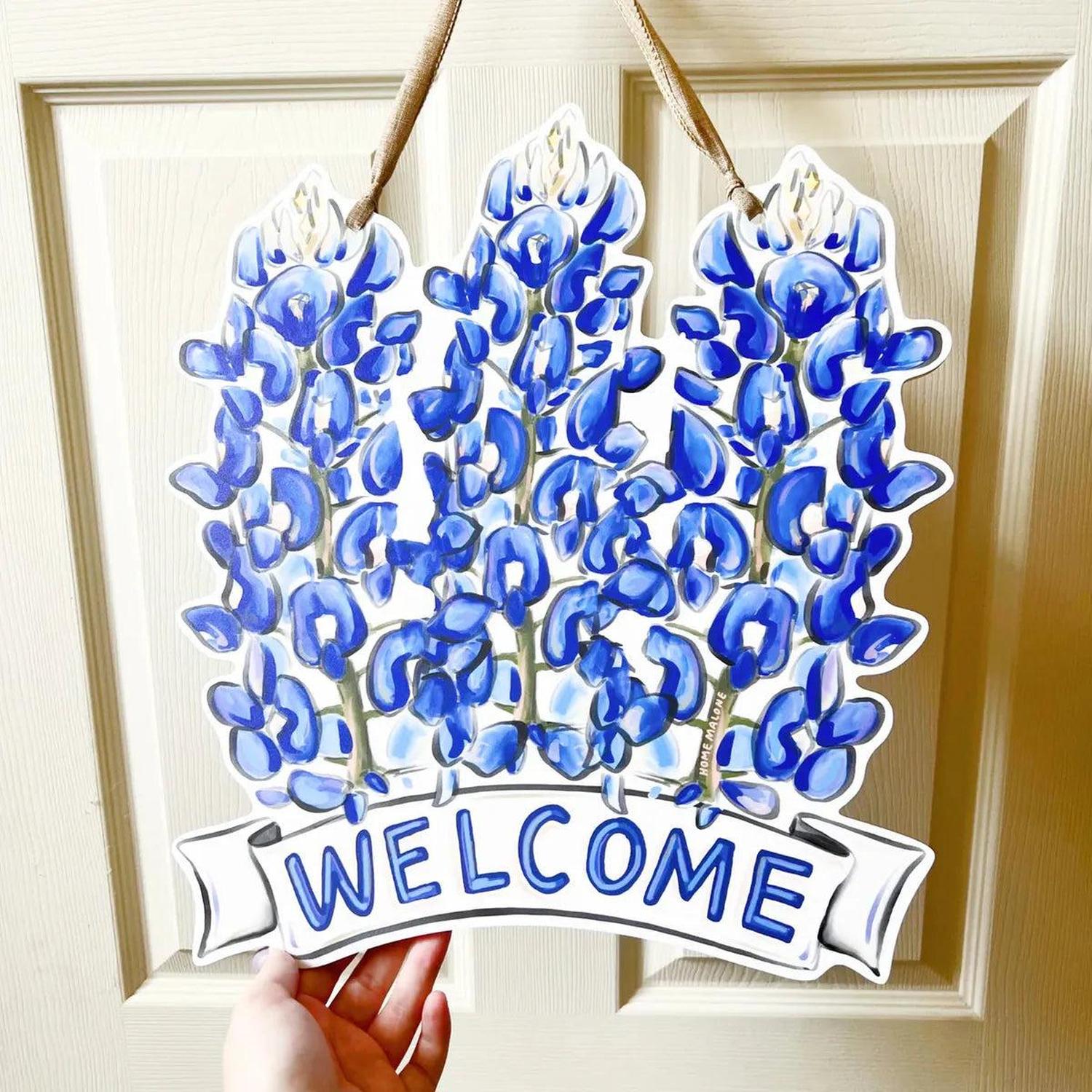 Shop For Bluebonnet Welcome Door Hanger