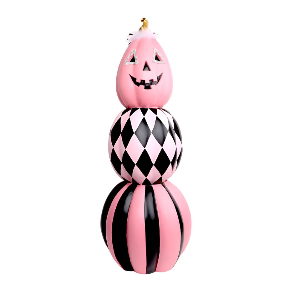 Shop For Boo Ville Pink Black Pumpkin Stack 40" at Michelle's aDOORable Creations