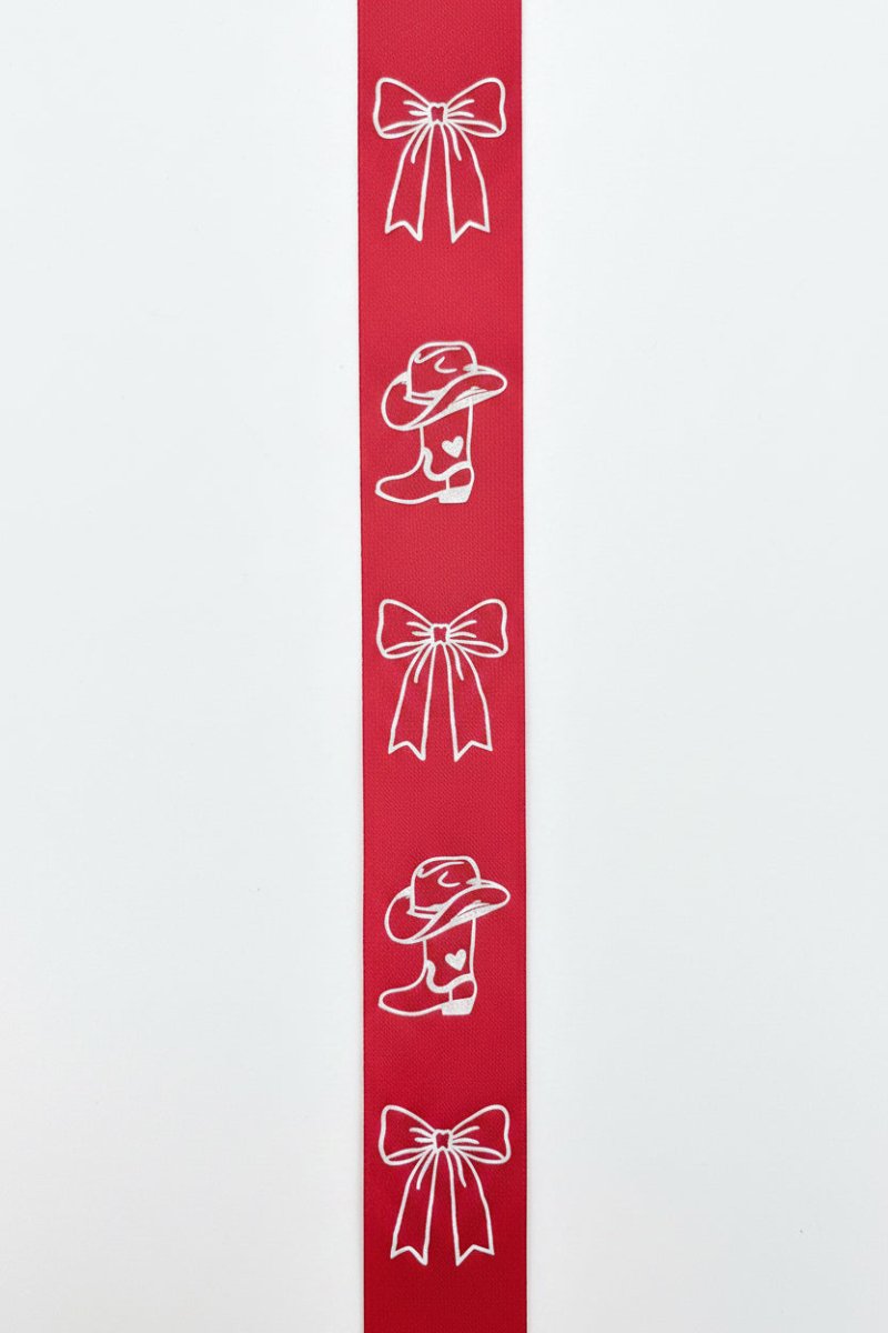 Shop For Boots & Bows Ribbon Num 9: Red/White