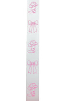 Shop For Boots & Bows Ribbon Num 9: White/Pink 100 yd