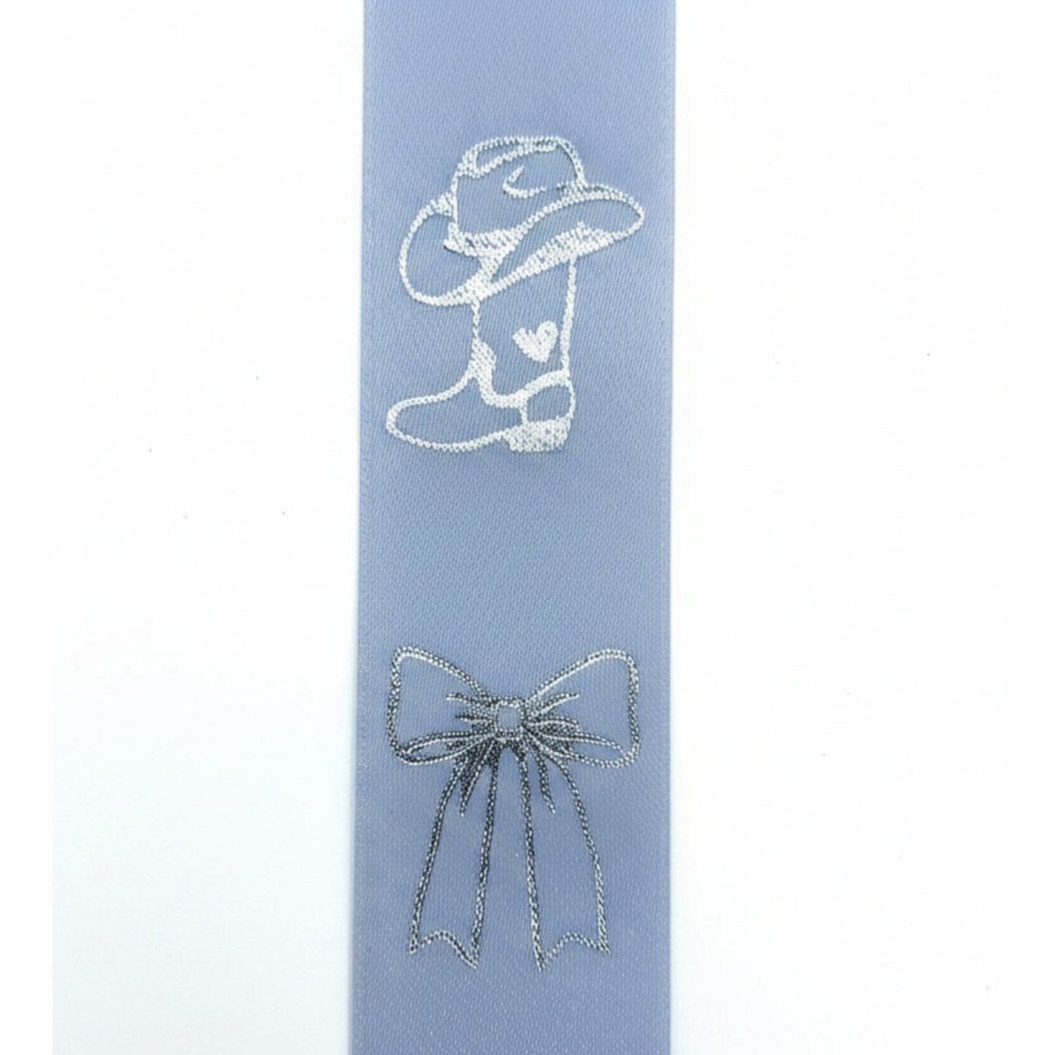 Shop For Boots & Bows Ribbon Num 9: White/Silver (100 yd)