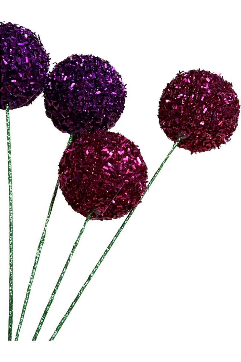 Shop For Bright Tinsel Ball Spray 16"