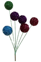 Shop For Bright Tinsel Ball Spray 16"