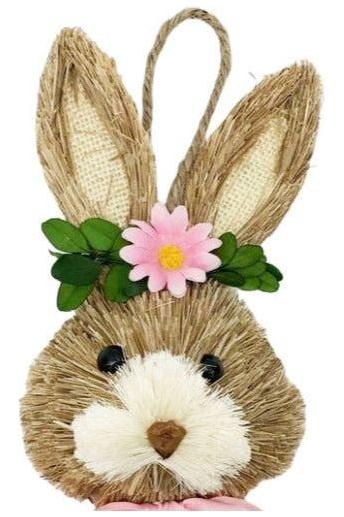 Shop For Bunny Head Ornament with Flowers at Michelle's aDOORable Creations