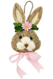 Shop For Bunny Head Ornament with Flowers at Michelle's aDOORable Creations