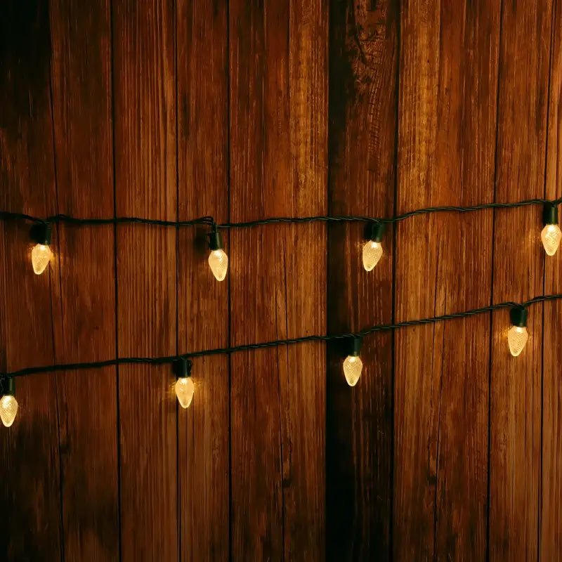 Shop For C25 7 Warm White LED Christmas Lights, 8" Spacing