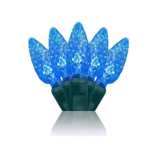 Shop For C6 Blue LED Christmas Lights, 35 Bulbs at Michelle's aDOORable Creations
