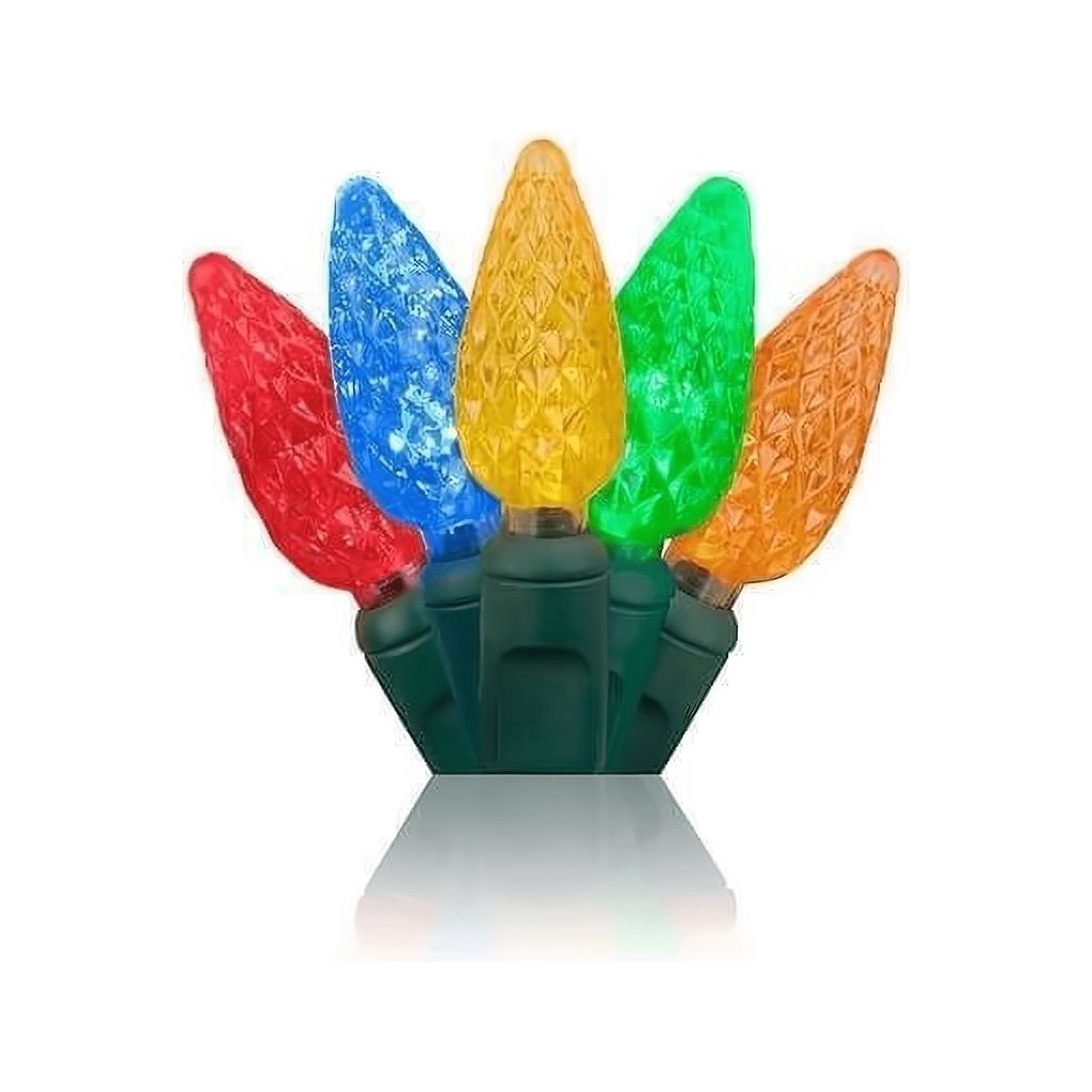 Shop For C6 Multicolor LED Christmas Lights, 50 Bulbs