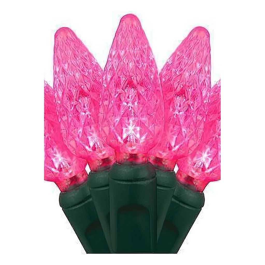 Shop For C6 Pink LED Christmas Lights, 100 Bulbs at Michelle's aDOORable Creations