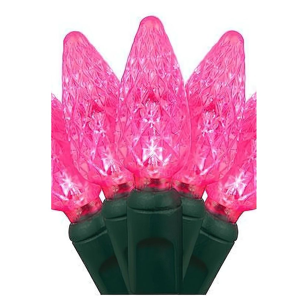 Shop For C6 Pink LED Christmas Lights, 70 Bulbs at Michelle's aDOORable Creations