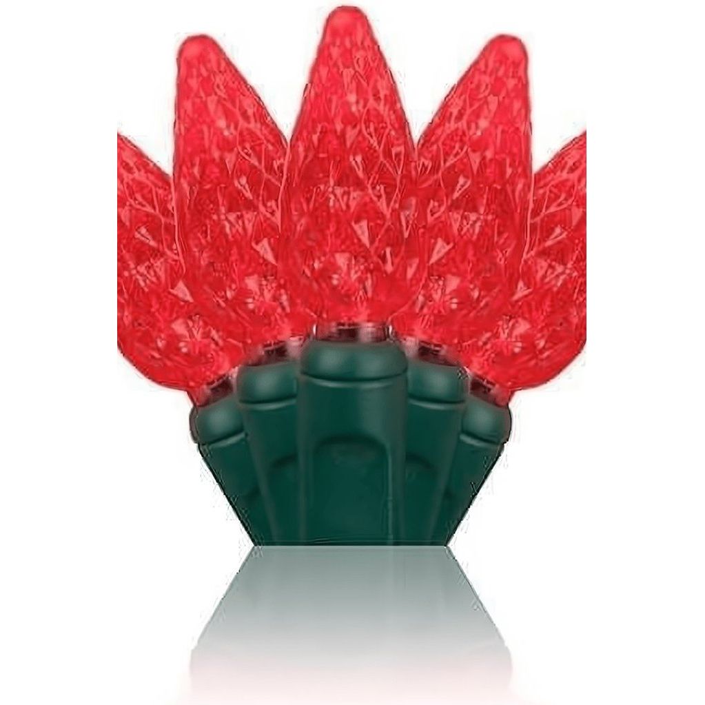 Shop For C6 Red LED Christmas Lights, 100 Bulbs at Michelle's aDOORable Creations