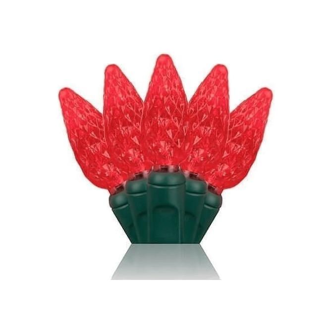 Shop For C6 Red LED Christmas Lights, 100 Bulbs at Michelle's aDOORable Creations