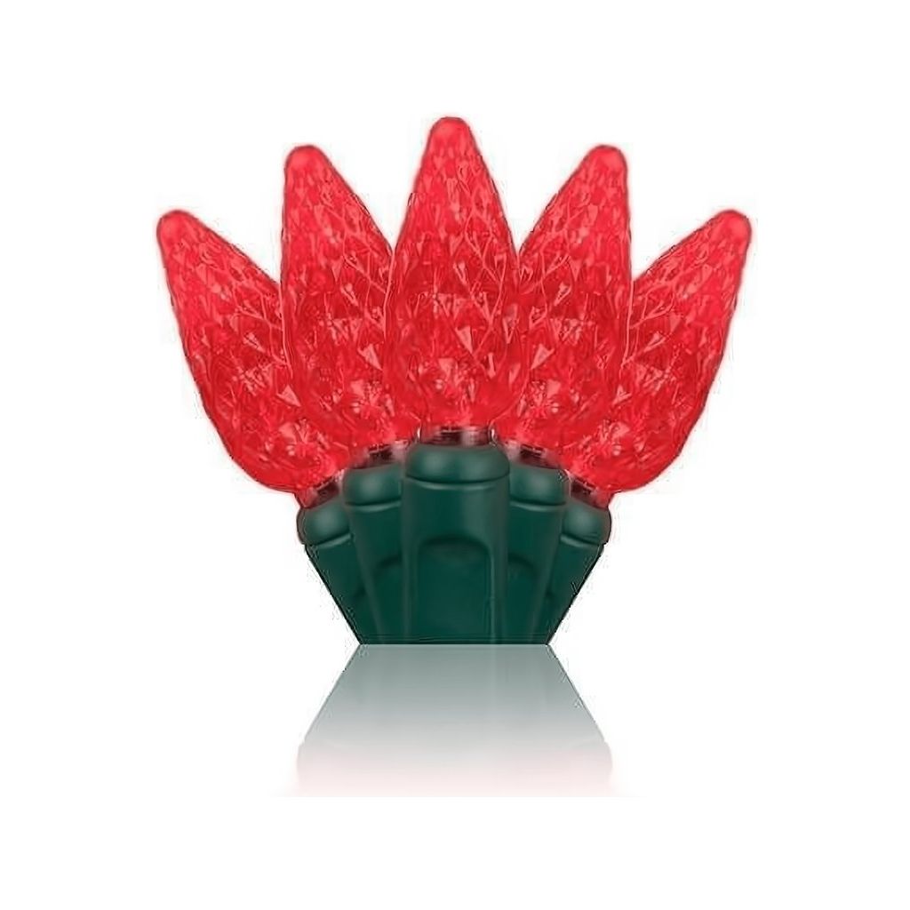 Shop For C6 Red LED Christmas Lights, 50 Bulbs