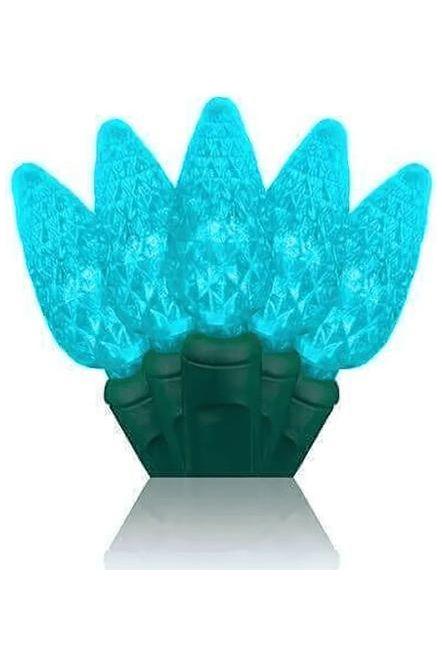 Shop For C6 Teal LED Christmas Lights, 100 Bulbs at Michelle's aDOORable Creations