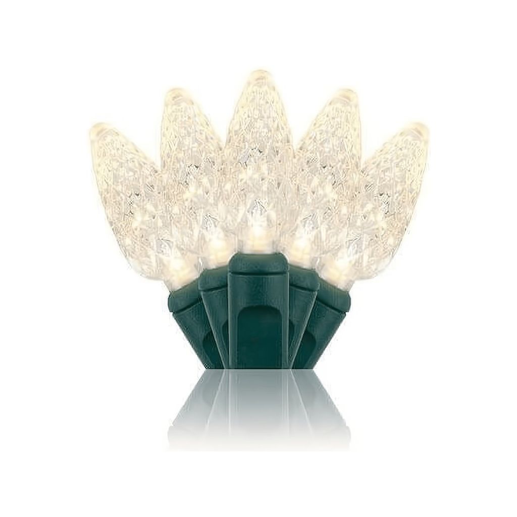 Shop For C6 Warm White LED Christmas Lights, 100 Bulbs