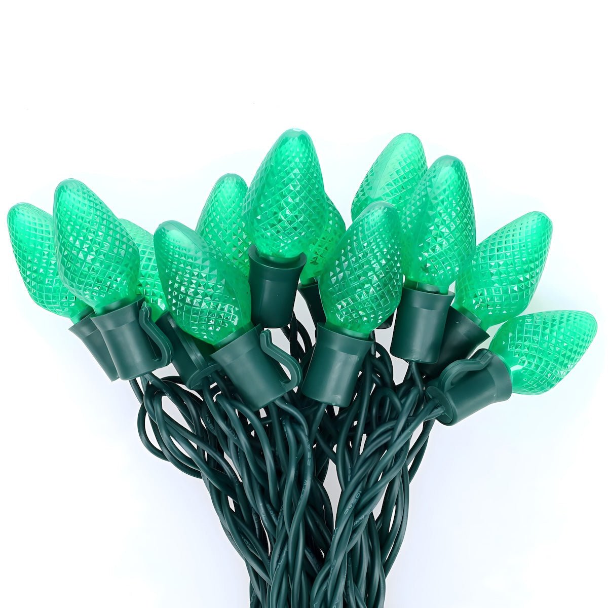 Shop For C7 Green LED Christmas Light Bulb String Light Set