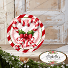 Shop For Candy Cane Heart Round Sign