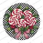 Shop For Candy Cane Peppermint Black White Sign