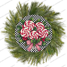 Shop For Candy Cane Peppermint Black White Sign