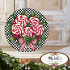 Shop For Candy Cane Peppermint Black White Sign