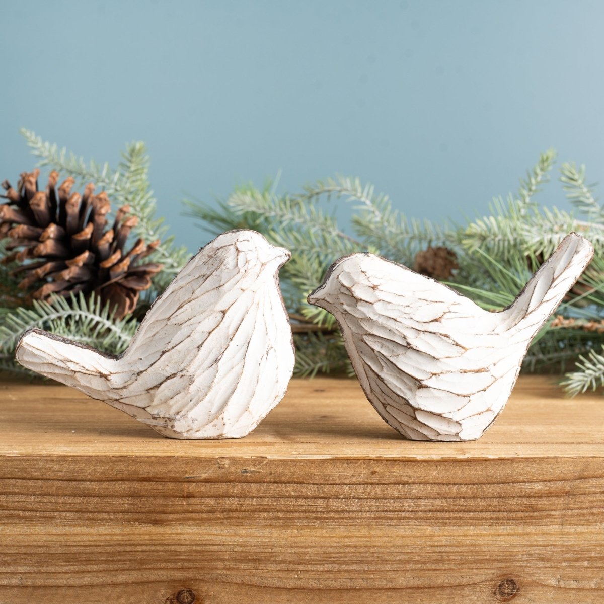 Shop For Carved Bird Figurine (Set of 4) at Michelle's aDOORable Creations