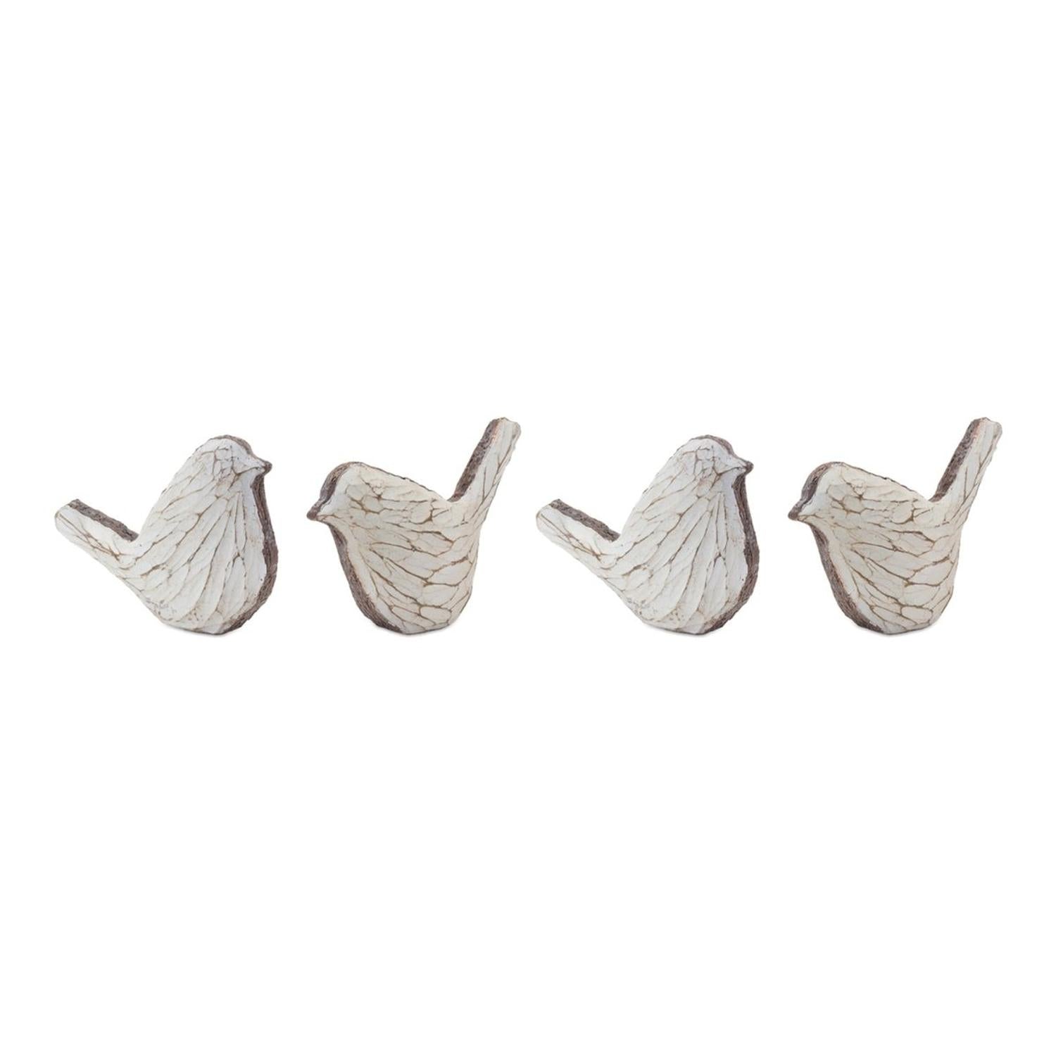 Carved Bird Figurine (Set of 4)