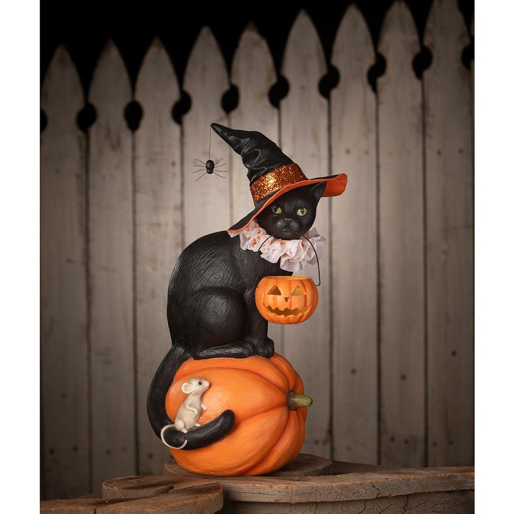 Shop For Cat Witch on Pumpkin Figurine