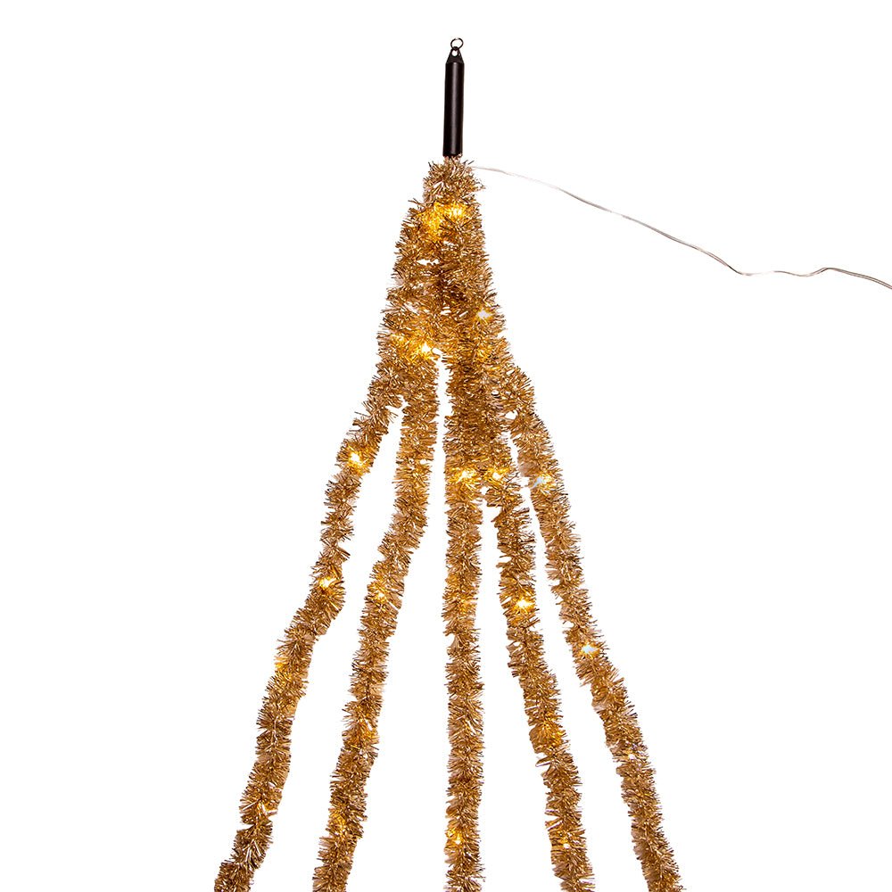 Shop For Champagne Iridescent Tinsel LED Cascade Light 6.5' at Michelle's aDOORable Creations