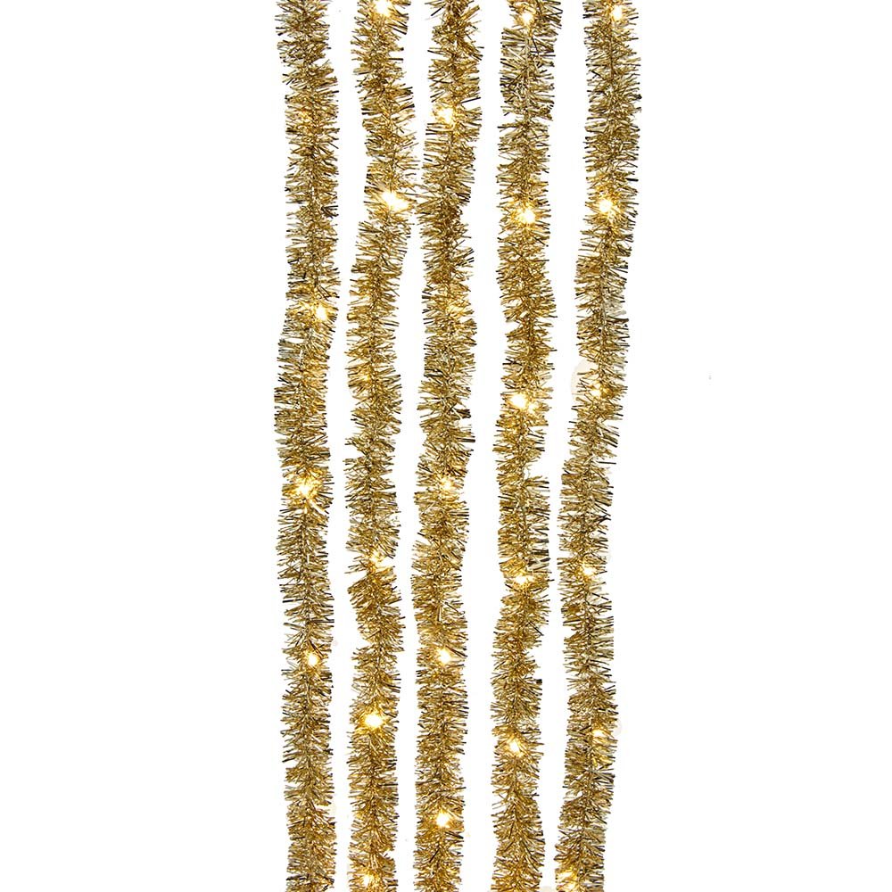 Shop For Champagne Iridescent Tinsel LED Cascade Light 6.5' at Michelle's aDOORable Creations